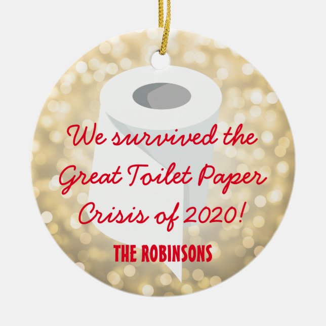 Adorno De Cerámica ¡Sobrevivimos a 2020! Gracioso Quarantine Photo Go (Frente)