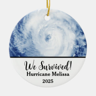 Adorno De Cerámica Sobrevivimos al huracán Melissa 2025