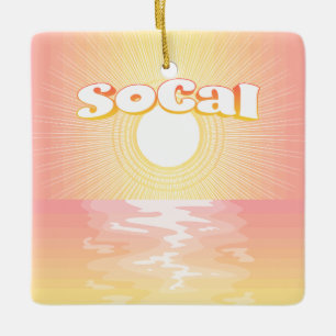 Adorno De Cerámica SoCal Sunset