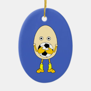 Adorno De Cerámica Soccer Egghead
