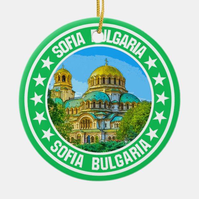 Adorno De Cerámica Sofia Bulgaria (Frente)