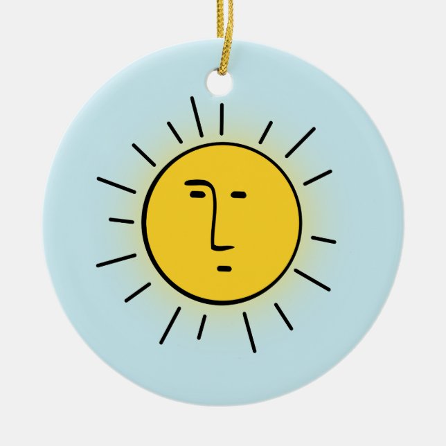 Adorno De Cerámica Sol (Frente)