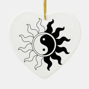 Adorno De Cerámica Sol de Yin yang