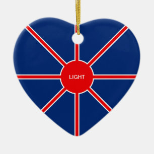 Adorno De Cerámica Sol Rojo Amor y Luz