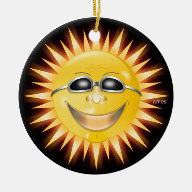 Adorno De Cerámica Sol sonriente (Frente)