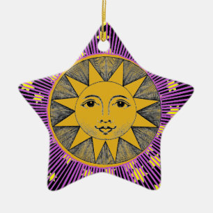 Adorno De Cerámica Sol sonriente