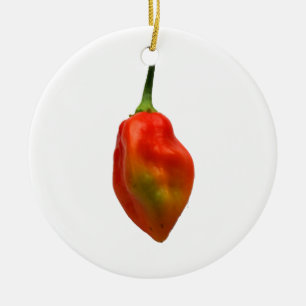 Adorno De Cerámica Sola fotografía de la pimienta del habanero