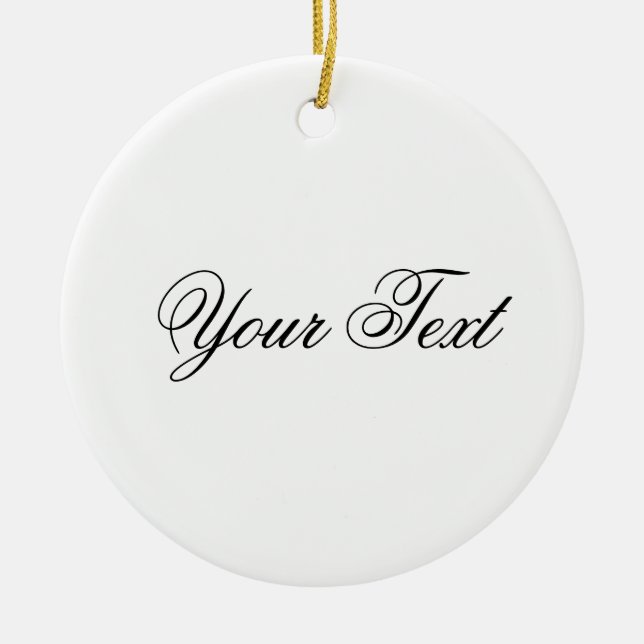 Adorno De Cerámica SOLAMENTE COLOR/blanco + su texto (Frente)