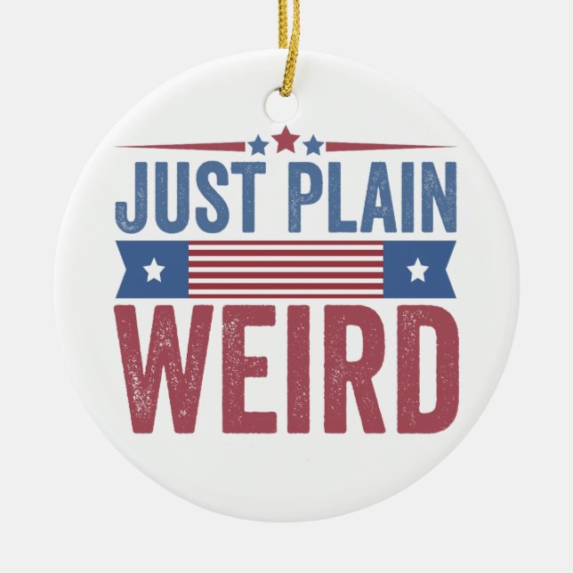 Adorno De Cerámica Solamente simple y rara bandera estadounidense en  (Frente)