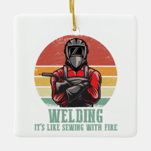 Adorno De Cerámica Soldar es como masticar con un soldador gracioso,