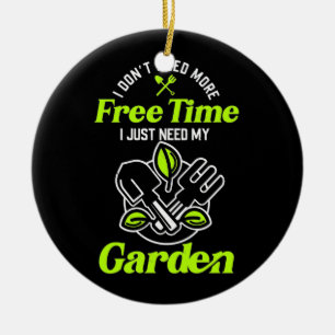 Adorno De Cerámica Solo necesito mis jardines