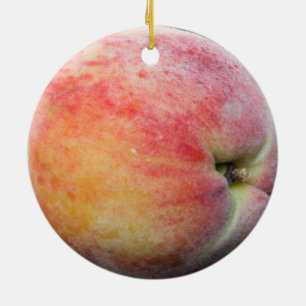 Adorno De Cerámica Sólo Peachy Jersey Peach Personalizado Textos