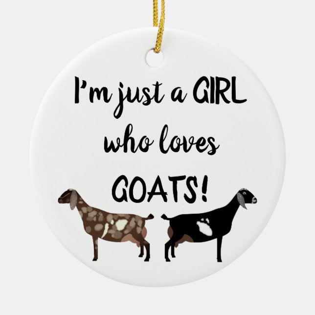 Adorno De Cerámica Solo un chica que ama las cabras - Cabra lechera n (Frente)