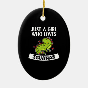 Adorno De Cerámica Sólo Un Chica Que Ama Las Iguanas Cute Lizard Igua