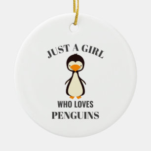 Adorno De Cerámica Sólo un chica que ama los pingüinos