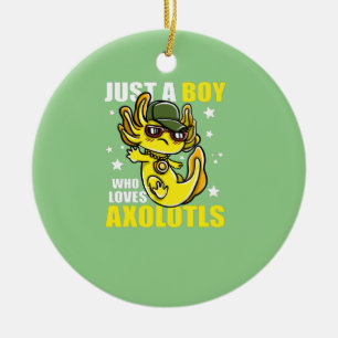 Adorno De Cerámica Solo un chico que ama a los axolotls Cute Funny Ka