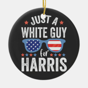 Adorno De Cerámica Solo un hombre blanco para Harris apoya al preside
