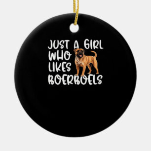 Adorno De Cerámica Solo Una Chica A Quien Le Gustan Los Boerboels Cam