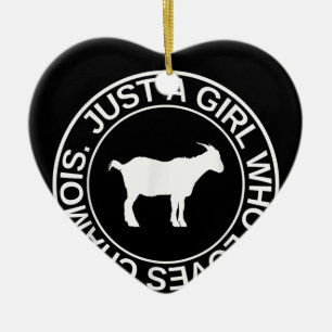 Adorno De Cerámica Solo Una Chica Que Ama El Regalo Chamois Para La C