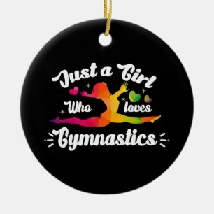 Adorno De Cerámica Sólo una chica que ama la gimnasia