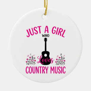 Adorno De Cerámica solo una chica que ama la música country, Música C