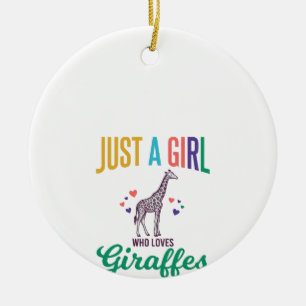 Adorno De Cerámica Solo una chica que ama las jirafas Diseño vectoria