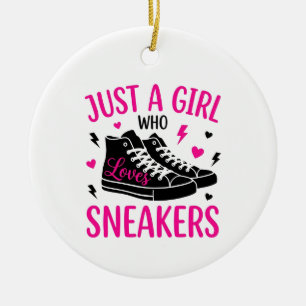 Adorno De Cerámica Solo una chica que ama las zapatillas