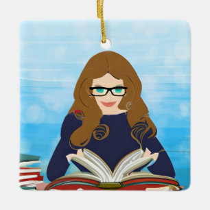Adorno De Cerámica Solo una chica que ama leer