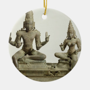 Adorno De Cerámica Somaskanda, Chola, Tamil Nadu (bronce)