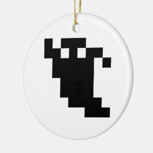 Adorno De Cerámica Sombra de fantasma de 8 bits