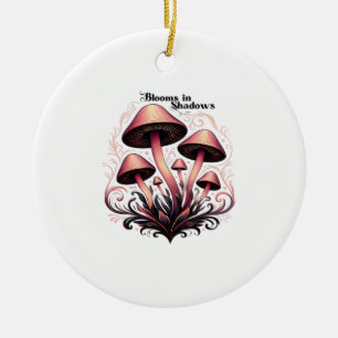 Adorno De Cerámica Sombras de sangre - Whimsigoth Mushroom Art Pastel