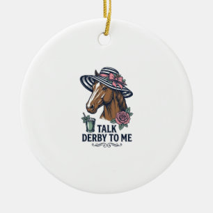 Adorno De Cerámica Sombrero de caballo Derby Vintage Diseño Talk Derb
