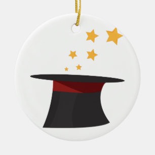 Adorno De Cerámica Sombrero de copa mágico