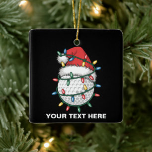 Adorno De Cerámica Sombrero de Santa con Luces de Navidad para Pelota