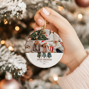 Adorno De Cerámica Sombrero de vaquero de Navidad rústico Howdy 