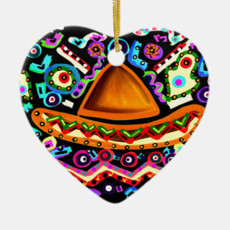 Adorno De Cerámica Sombrero mexicano