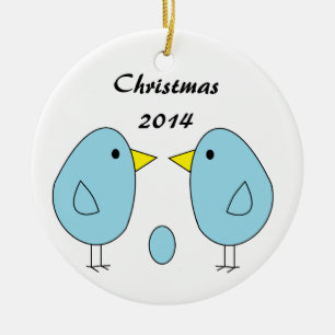 Adorno De Cerámica ¡"Somos Eggspecting! "Ornamento del navidad