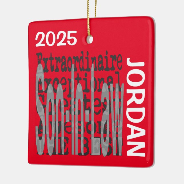 Adorno De Cerámica Son-In-Law Extraordinaire CUSTOM (Izquierda)