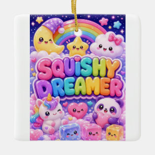 Adorno De Cerámica Soñador Squishy Cute Kawaii Unicornio Panda Luna 