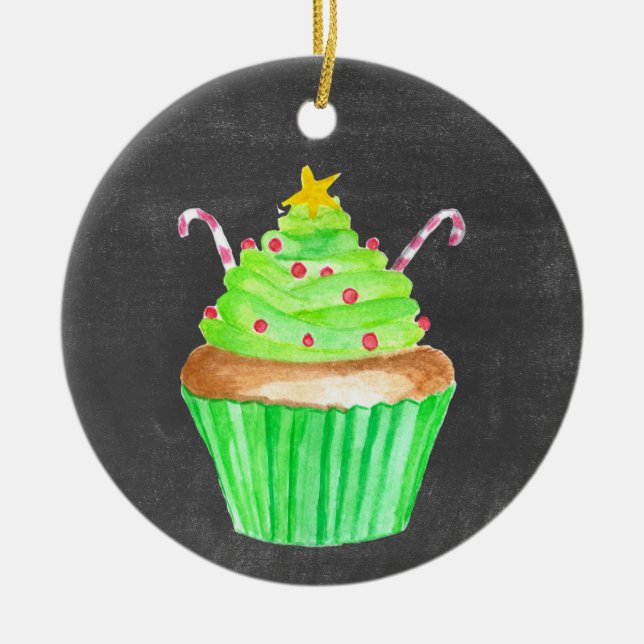 Adorno De Cerámica ¡Soñando con un dulce Navidad! (Frente)