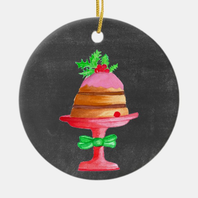 Adorno De Cerámica ¡Soñando con un dulce Navidad! (Frente)