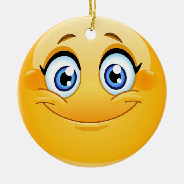 Adorno De Cerámica Sonreír Feliz Cara Amistad Ornamenet (Frente)
