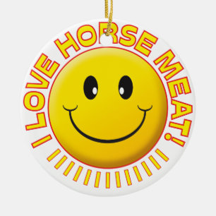 Adorno De Cerámica Sonrisa de la carne del caballo
