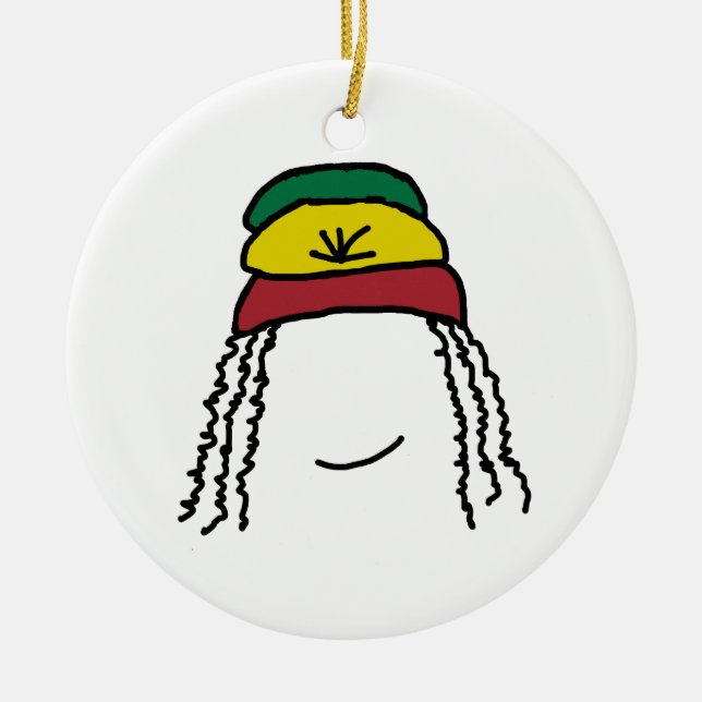 Adorno De Cerámica Sonrisa de Rasta (Frente)