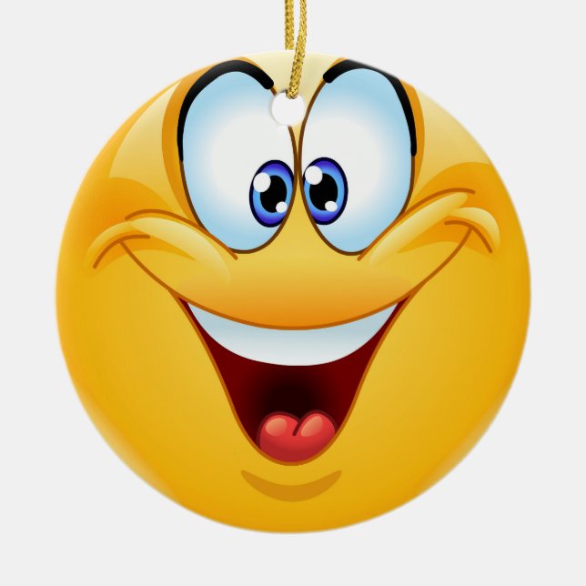 Adorno De Cerámica Sonrisa Happy Face Friendship Ornamenet - SRF (Frente)