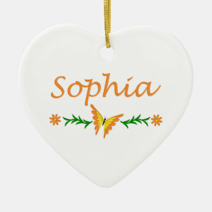 Adorno De Cerámica Sophia (mariposa anaranjada)