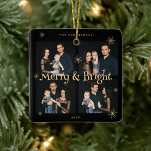 Adorno De Cerámica Sophisticated & Exquisite Black and Golden Collage