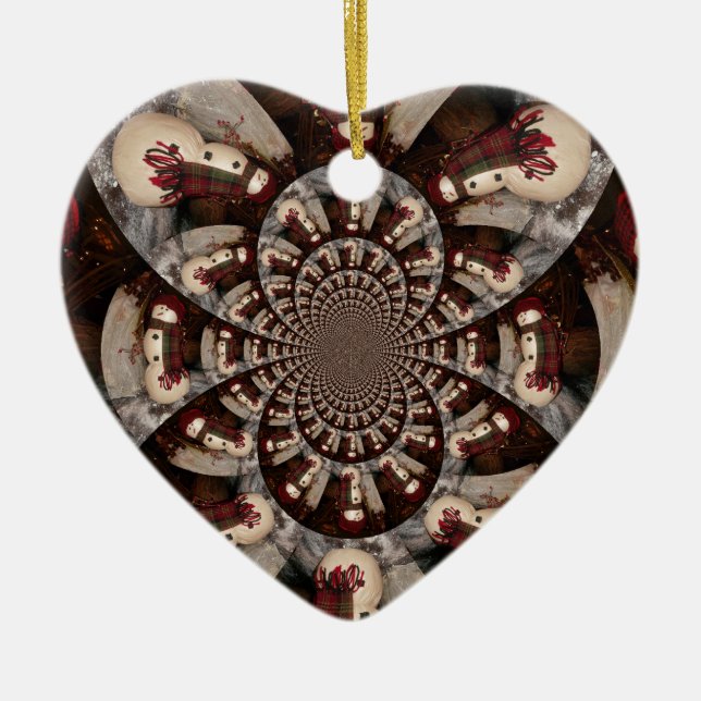 Adorno De Cerámica Sorprendente hombre de nieve (Frente)