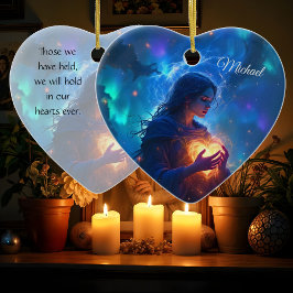 Adorno De Cerámica Sostén tu corazón por siempre, te extraño, simpatí