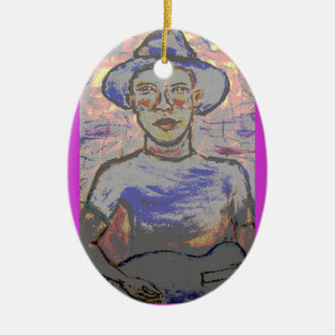 Adorno De Cerámica Soulful Bluesman